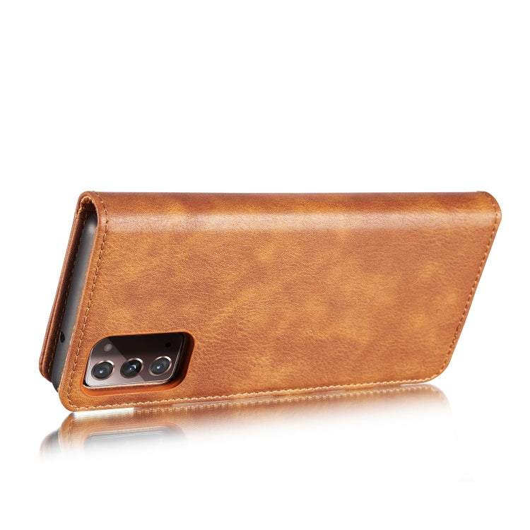 For Samsung Galaxy Note20 DG.MING Crazy Horse Texture Flip Detachable Magnetic Leather Case with Holder & Card Slots & Wallet(Brown) - Galaxy Note20 Cases by DG.MING | Online Shopping UK | buy2fix