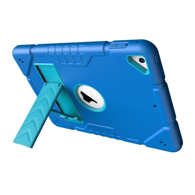 For iPad 10.2 2021 / 2020 / 2019 Armor Holder Silicone Hybrid PC Tablet Case(Blue) - iPad 10.2 Cases by buy2fix | Online Shopping UK | buy2fix