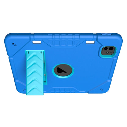 For iPad Pro 11 2024 Armor Holder Silicone Hybrid PC Tablet Case(Blue) - iPad Pro 11 2024 Cases by buy2fix | Online Shopping UK | buy2fix