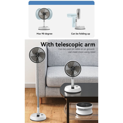 Yesido YF11 Foldable Telescopic Floor Fan(White) - Electric Fans by Yesido | Online Shopping UK | buy2fix