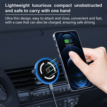 M68 15W Magnetic QI Standard Wireless Charging Car Holder(Dark Grey) - Wireless Charger Holders by buy2fix | Online Shopping UK | buy2fix