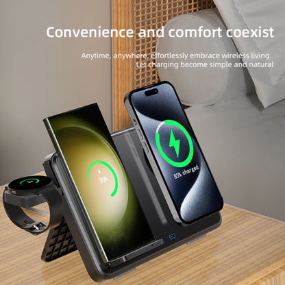 C30 15W 3 in 1 Magnetic Wireless Charger with Night Light(Black) - Wireless Charger by buy2fix | Online Shopping UK | buy2fix