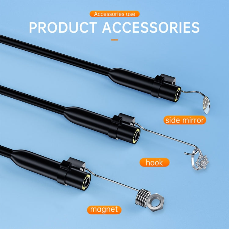 AN112 2 in 1 USB-C / Type-C + 8 Pin Interface 5.5mm HD Industry Endoscope, Length:2m Hard Tube -  by buy2fix | Online Shopping UK | buy2fix