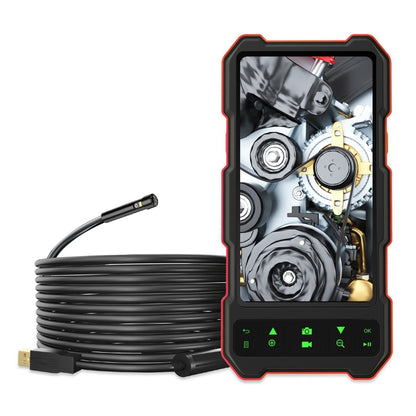 T21 4.5 inch IPS Color Screen 7.9mm Triple Camera Split Hard Cable Industrial Endoscope, Length:3.5m(Black Red) -  by buy2fix | Online Shopping UK | buy2fix