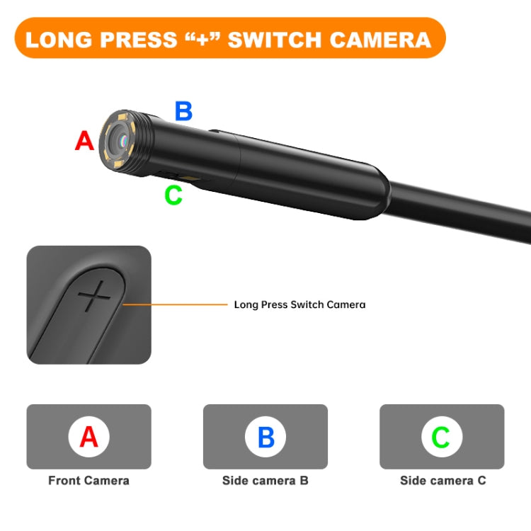 Y15 5.5mm Single Camera WiFi Connected Hard Cable HD Industrial Endoscope, Length:2m(Black) -  by buy2fix | Online Shopping UK | buy2fix