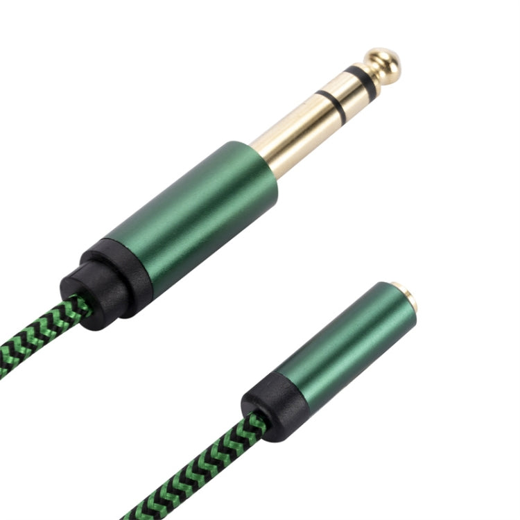 6.35mm Male to 3.5mm Female Audio Adapter Cable, Length:1m(Green) - Aux Cable by buy2fix | Online Shopping UK | buy2fix