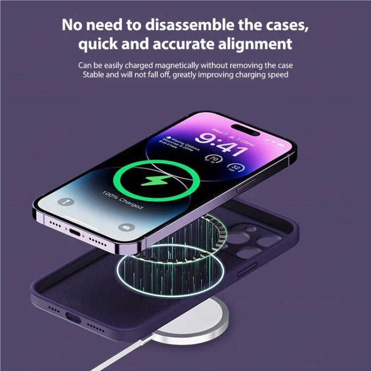 For iPhone 15 Pro Liquid Silicone MagSafe Phone Case(Purple) - iPhone 15 Pro Cases by buy2fix | Online Shopping UK | buy2fix