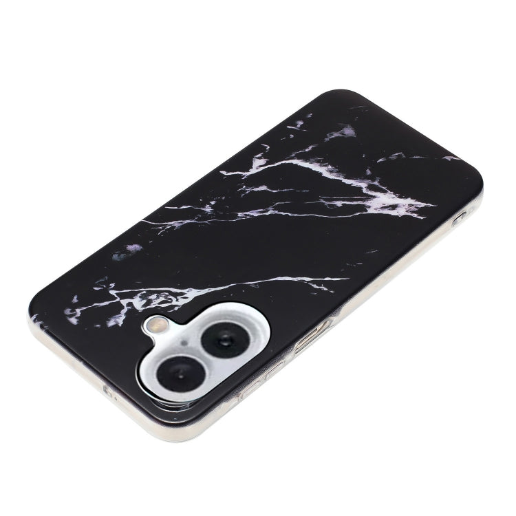 For iPhone 16 Plus IMD Marble TPU Phone Case(Black) - iPhone 16 Plus Cases by buy2fix | Online Shopping UK | buy2fix