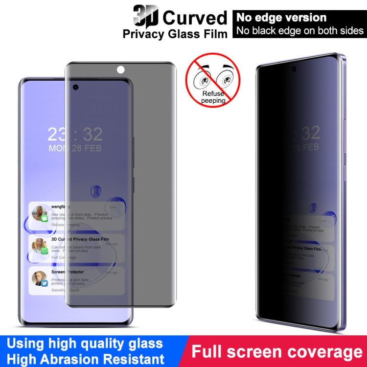 For Realme GT 6T 5G Global imak 3D Curved Privacy Full Screen Tempered Glass Film - Realme Tempered Glass by imak | Online Shopping UK | buy2fix