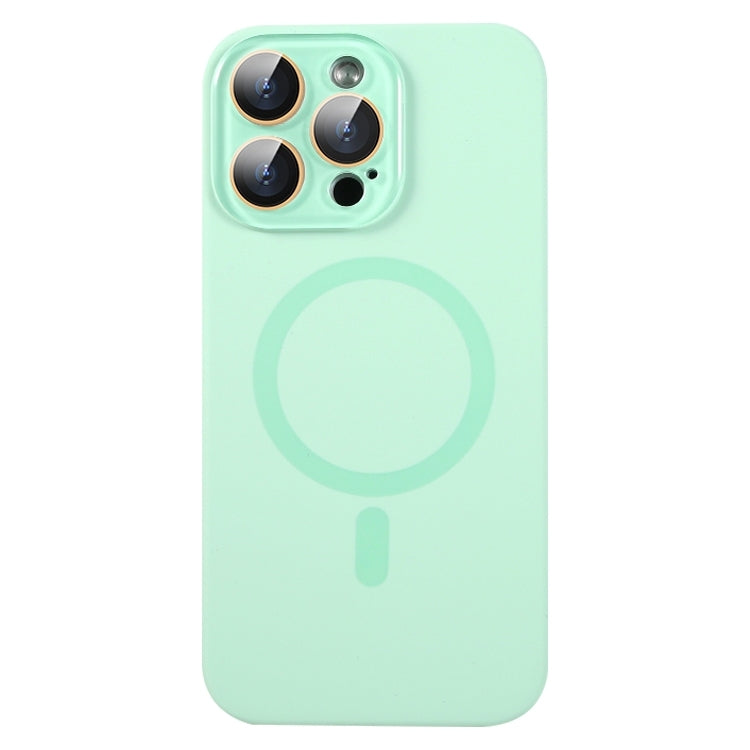 For iPhone 16 Pro Max Liquid Silicone MagSafe Full Coverage Phone Case with Lens Film(Green) - iPhone 16 Pro Max Cases by buy2fix | Online Shopping UK | buy2fix