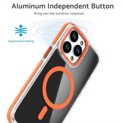 For iPhone 16 Pro Magsafe Dual-Color Transparent Black Full Coverage Phone Case(Orange) - iPhone 16 Pro Cases by buy2fix | Online Shopping UK | buy2fix