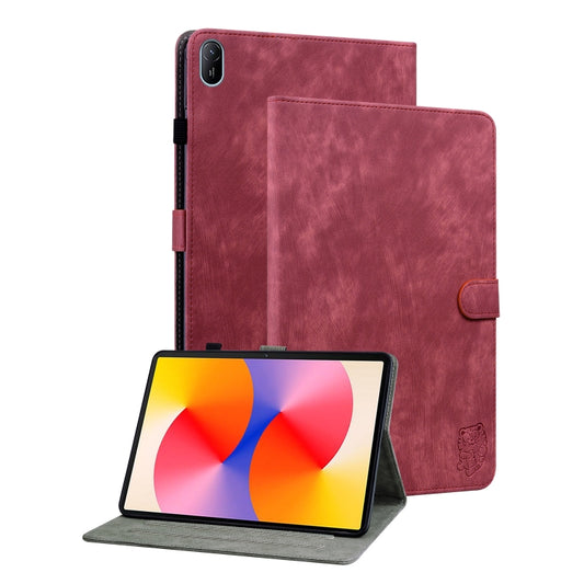 For Huawei MatePad SE 11 2024 Tiger Pattern Flip Leather Tablet Case(Red) - Huawei by buy2fix | Online Shopping UK | buy2fix