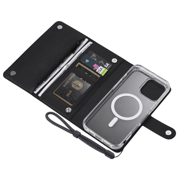 For iPhone 16 Pro ViLi GHB-C Series RFID MagSafe Magnetic Flip Leather Phone Case(Black) - iPhone 16 Pro Cases by ViLi | Online Shopping UK | buy2fix