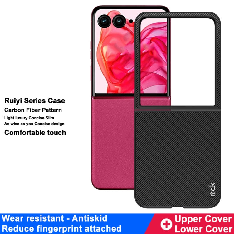 For Motorola Razr 50 Ultra / Razr+ 2024 imak Ruiyi Series Carbon Fiber PU + PC Phone Case - Motorola Cases by imak | Online Shopping UK | buy2fix