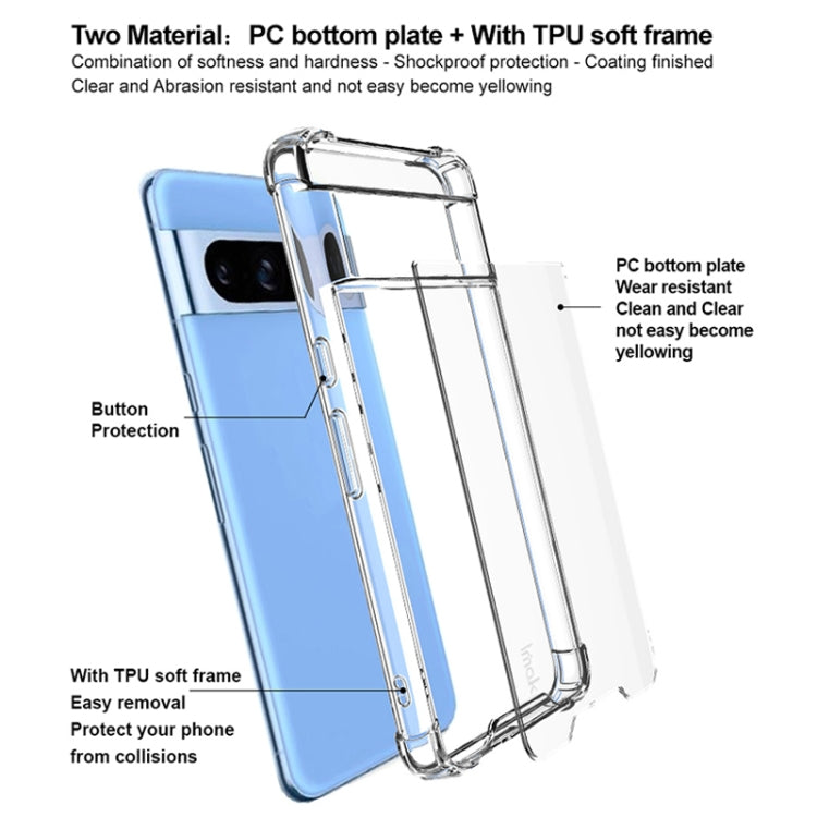 For Google Pixel 8 Pro IMAK Space Shield PC + TPU Airbag Shockproof Phone Case(Transparent) - Google Cases by imak | Online Shopping UK | buy2fix