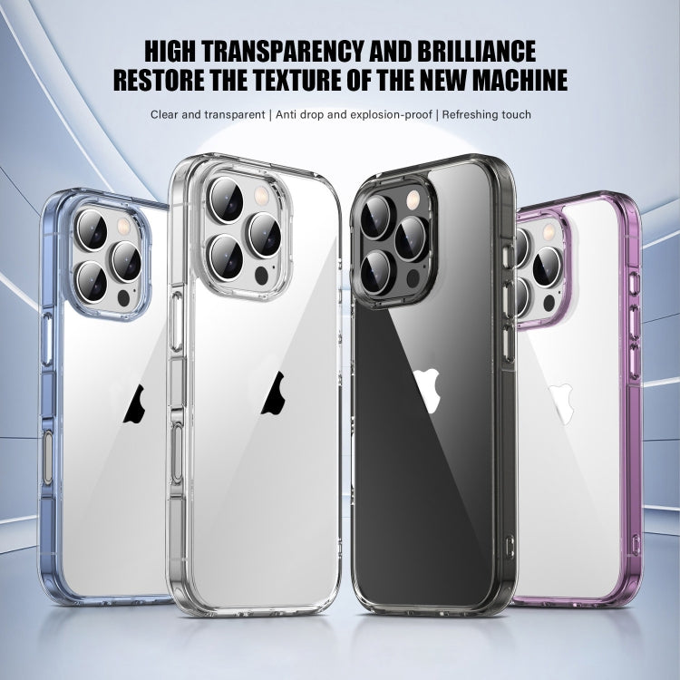 For iPhone 16 Pro PC Hybrid TPU Full Coverage Shockproof Phone Case(Transparent) - iPhone 16 Pro Cases by buy2fix | Online Shopping UK | buy2fix