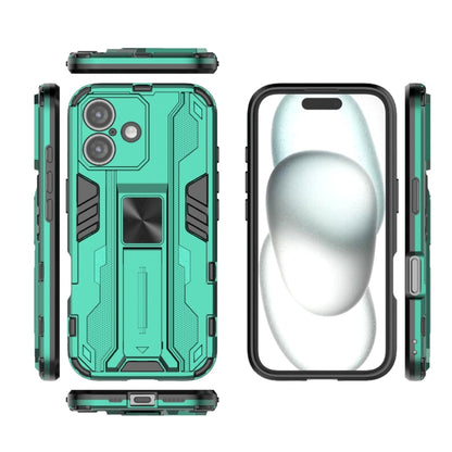 For iPhone 16 Supersonic PC + TPU Holder Phone Case(Green) - iPhone 16 Cases by buy2fix | Online Shopping UK | buy2fix