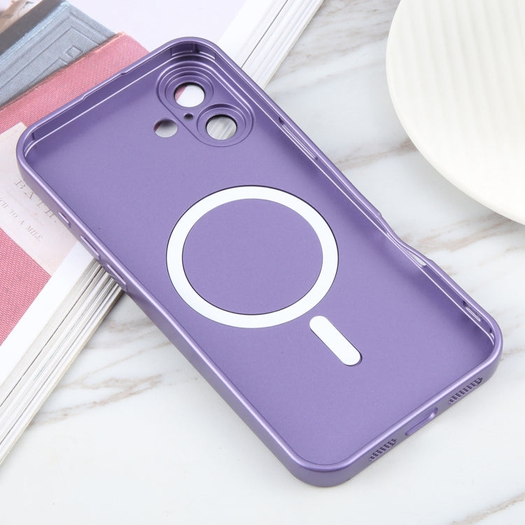 For iPhone 16 Liquid TPU Silicone Solid Color MagSafe Phone Case(Purple) - iPhone 16 Cases by buy2fix | Online Shopping UK | buy2fix