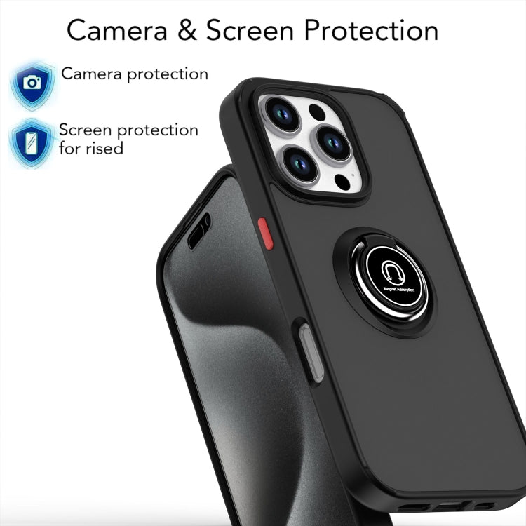 For iPhone 16 Pro Q Shadow 1 Series TPU + PC Phone Case with Ring(Royal Blue) - iPhone 16 Pro Cases by buy2fix | Online Shopping UK | buy2fix