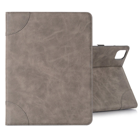 Retro Book Style Leather Tablet Case For iPad Pro 11 2024(Grey) - iPad Pro 11 2024 Cases by buy2fix | Online Shopping UK | buy2fix