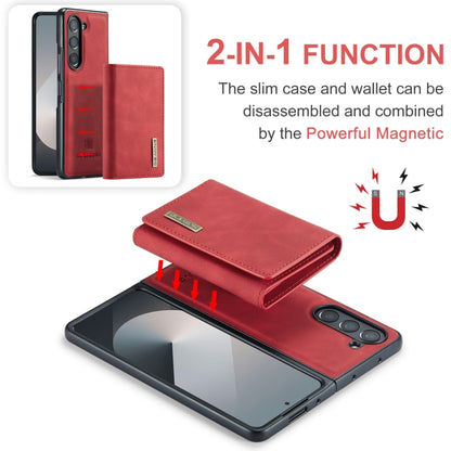 For Samsung Galaxy Z Fold6 DG.MING M1 Series 3-Fold Multi Card Wallet + Magnetic Phone Case(Red) - Galaxy Z Fold6 5G Cases by DG.MING | Online Shopping UK | buy2fix