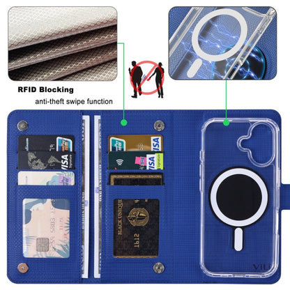 For Samsung Galaxy S24+ 5G ViLi GHA-C Series RFID MagSafe Magnetic Flip Leather Phone Case(Blue) - Galaxy S24+ 5G Cases by ViLi | Online Shopping UK | buy2fix