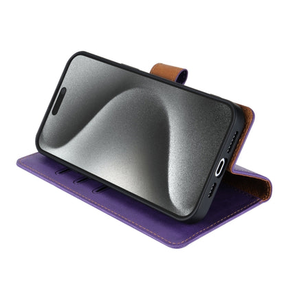 For iPhone 16 Pro Max N.BEKUS CSJ-P1 Solid Color Leather Phone Case(Purple) - iPhone 16 Pro Max Cases by N.BEKUS | Online Shopping UK | buy2fix