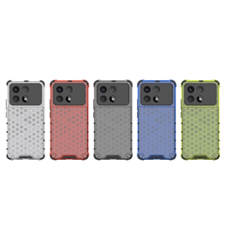 For Redmi K70 Ultra 5G Global Honeycomb Shockproof Phone Case(Red) - Xiaomi Cases by buy2fix | Online Shopping UK | buy2fix