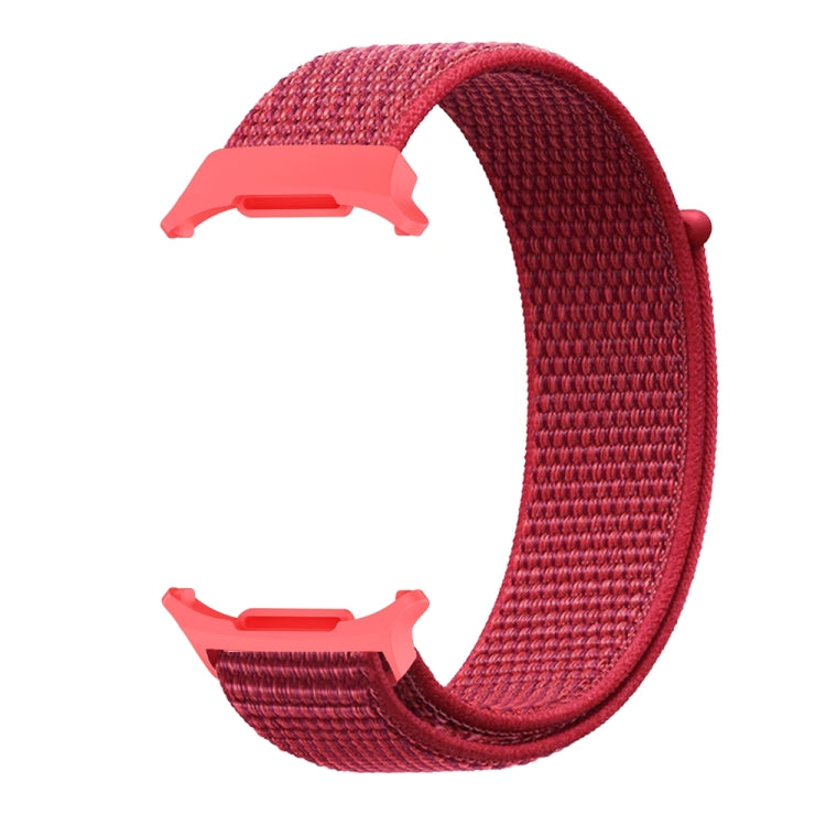 For Samsung Galaxy Watch Ultra 47mm Plastic Connector Nylon Loop Watch Band(Red) - Watch Bands by buy2fix | Online Shopping UK | buy2fix