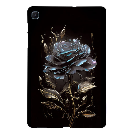 For Samsung Galaxy Tab S6 Lite 2024 / 2022 Color Painting Pattern Smart Tablet TPU Case(Black Rose) - Tab S6 Lite P610 / P615 by buy2fix | Online Shopping UK | buy2fix