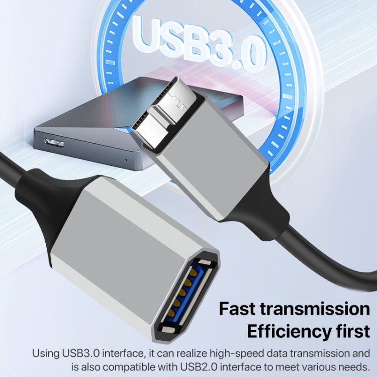 USB 3.0 A Female to Micro B Mobile Hard Disk Adapter Cable, Length:0.2m - USB 3.0 by buy2fix | Online Shopping UK | buy2fix