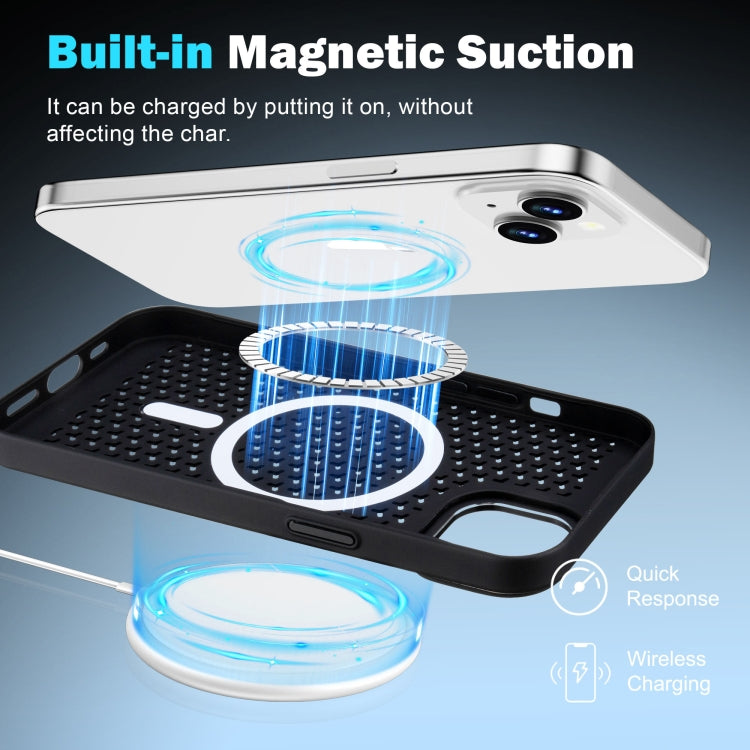 For iPhone 14 Pro Max Ice Feeling Cooling MagSafe Magnetic Phone Case(Navy Blue) - iPhone 14 Pro Max Cases by buy2fix | Online Shopping UK | buy2fix