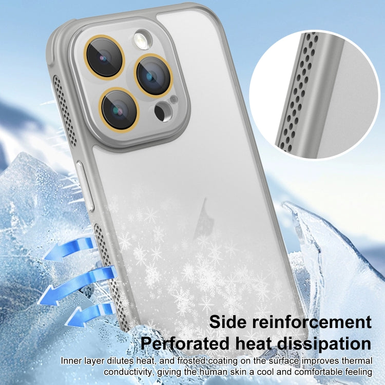 For iPhone 16 Side Cooling Skin Feel Frosted Phone Case(Blue) - iPhone 16 Cases by buy2fix | Online Shopping UK | buy2fix