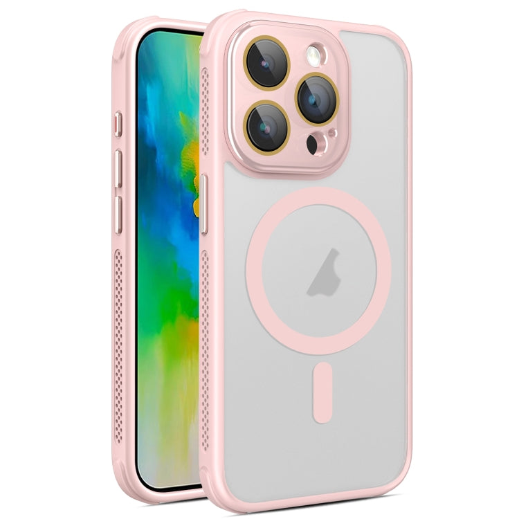 For iPhone 16 Pro Max Side Cooling Skin Feel Frosted MagSafe Magnetic Phone Case(Pink) - iPhone 16 Pro Max Cases by buy2fix | Online Shopping UK | buy2fix