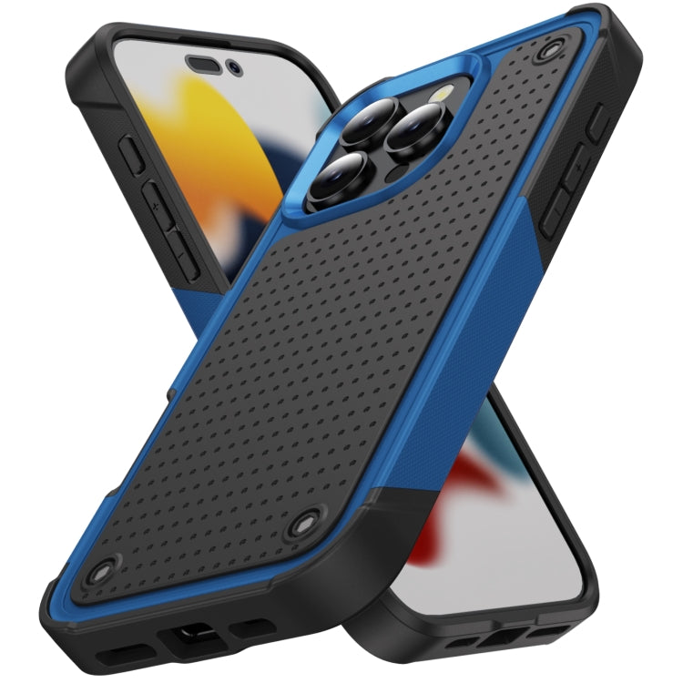 For iPhone 16 Pro Max PC + TPU Shockproof Protective Phone Case(Blue+Black) - iPhone 16 Pro Max Cases by buy2fix | Online Shopping UK | buy2fix