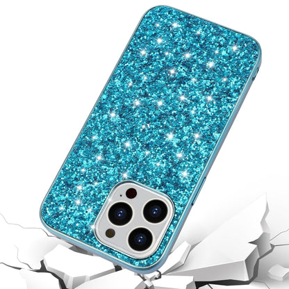 For iPhone 16 Pro Glitter Powder Shockproof TPU Phone Case(Black) - iPhone 16 Pro Cases by buy2fix | Online Shopping UK | buy2fix