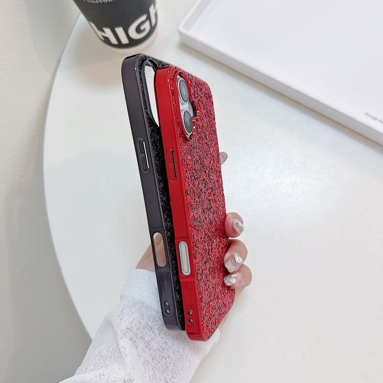 For iPhone 16 Plus Glitter Powder Shockproof TPU Phone Case(Red) - iPhone 16 Plus Cases by buy2fix | Online Shopping UK | buy2fix