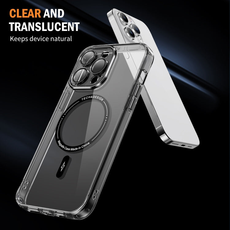 For iPhone 11 Pro Max Airbag Magsafe PC Hybrid TPU Phone Case(Clear Black) - iPhone 11 Pro Max Cases by buy2fix | Online Shopping UK | buy2fix