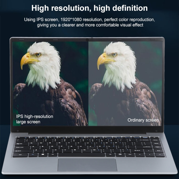 14 inch Windows 11 Laptop, 16GB+256GB, Gen 4th Intel Core i3 CPU, 180 Degree Rotation Axis(Silver) - Others by buy2fix | Online Shopping UK | buy2fix