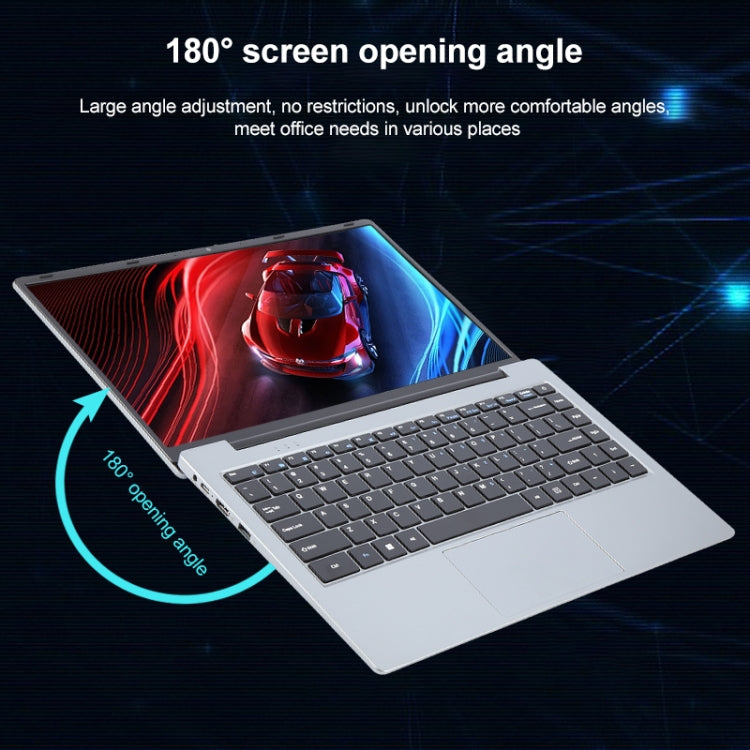 14 inch Windows 11 Laptop, 8GB+512GB, Gen 4th Intel Core i7 CPU, 180 Degree Rotation Axis(Silver) - Others by buy2fix | Online Shopping UK | buy2fix