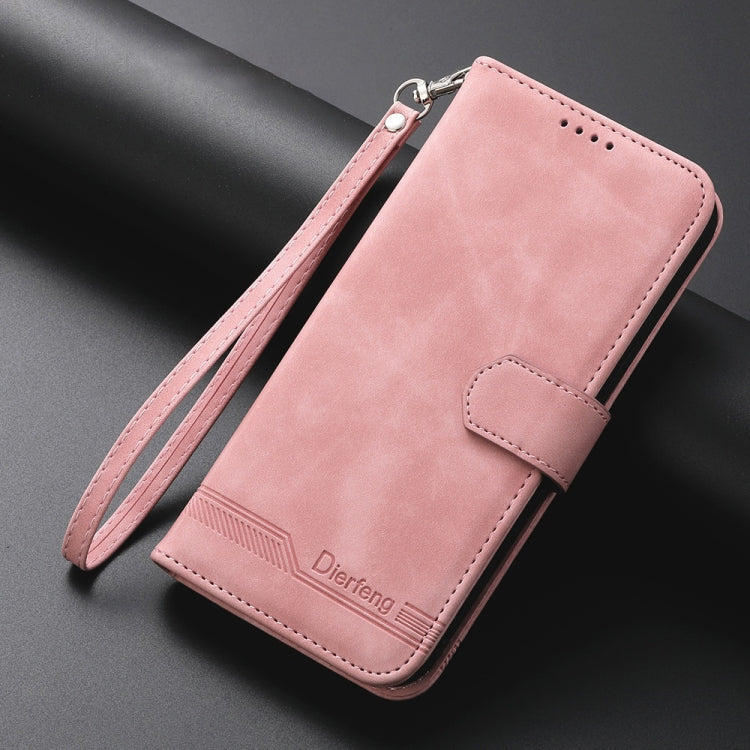 For Redmi K70 Ultra Dierfeng Dream Line TPU + PU Leather Phone Case(Pink) - Xiaomi Cases by buy2fix | Online Shopping UK | buy2fix