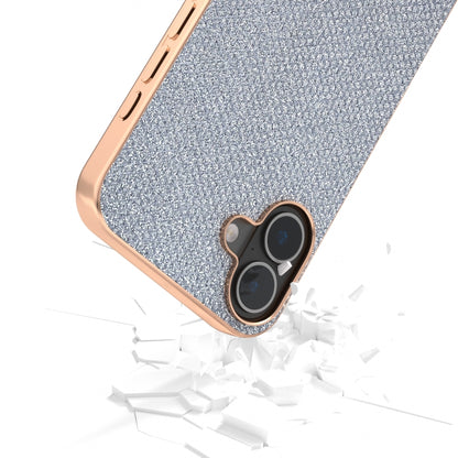 For iPhone 16 Nano Plating Diamond Texture Phone Case(Black) - iPhone 16 Cases by buy2fix | Online Shopping UK | buy2fix