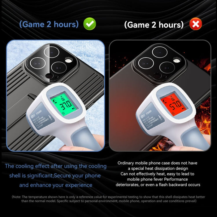 For iPhone 16 Pro Extraordinary Cooling Holder Phone Case(Silver White) - iPhone 16 Pro Cases by buy2fix | Online Shopping UK | buy2fix