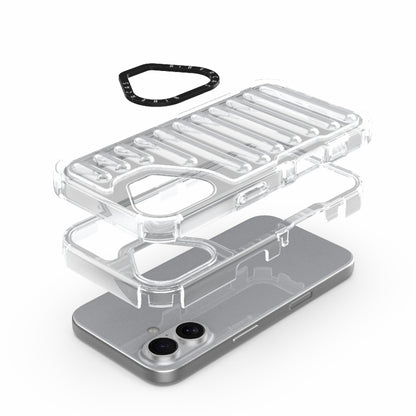 For iPhone 16 High Transparency TPU Hybrid PC Airbag Phone Case(Transparent) - iPhone 16 Cases by buy2fix | Online Shopping UK | buy2fix