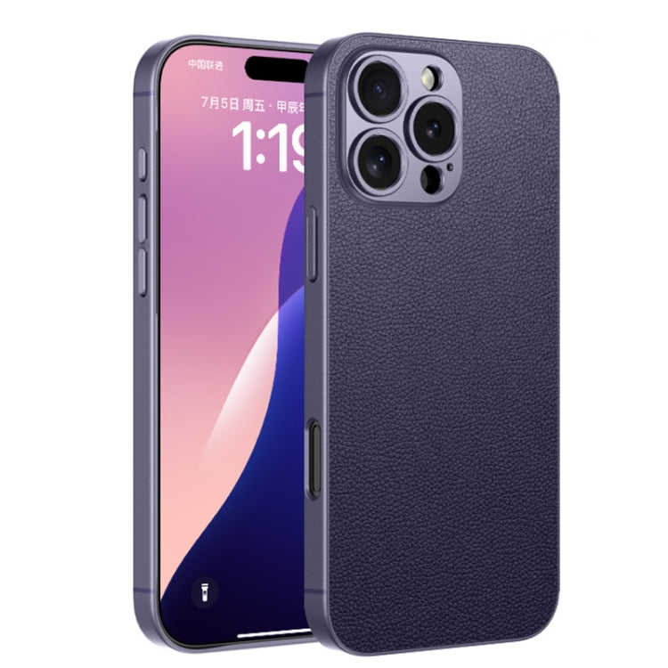 For iPhone 16 Pro Max GKK Metal Paint Skin Feel Leather Full Coverage Phone Case(Purple) - iPhone 16 Pro Max Cases by GKK | Online Shopping UK | buy2fix