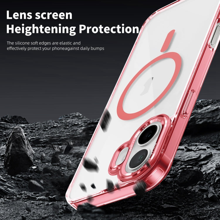 For iPhone 16 Ice Color Magnetic Series Magsafe Magnetic PC Hybrid TPU Phone Case(Pink) - iPhone 16 Cases by buy2fix | Online Shopping UK | buy2fix