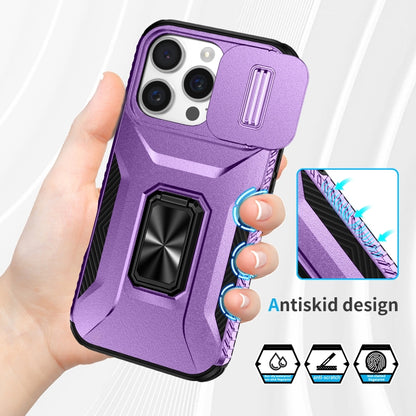 For iPhone 16 Pro Sliding Camshield Holder Phone Case(Purple) - iPhone 16 Pro Cases by buy2fix | Online Shopping UK | buy2fix