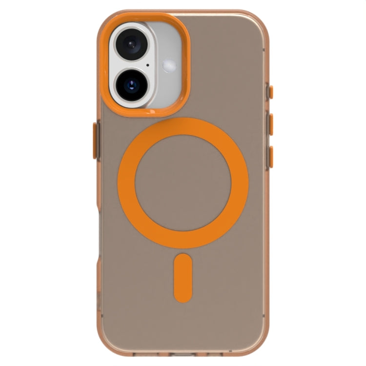 For iPhone 16 Candy Magsafe PC Hybrid TPU Phone Case(Orange) - iPhone 16 Cases by buy2fix | Online Shopping UK | buy2fix