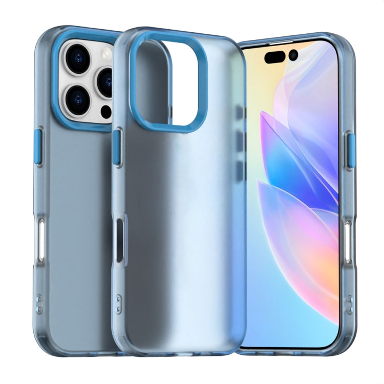 For iPhone 16 Pro Max Candy PC Hybrid TPU Shockproof Phone Case(Blue) - iPhone 16 Pro Max Cases by buy2fix | Online Shopping UK | buy2fix