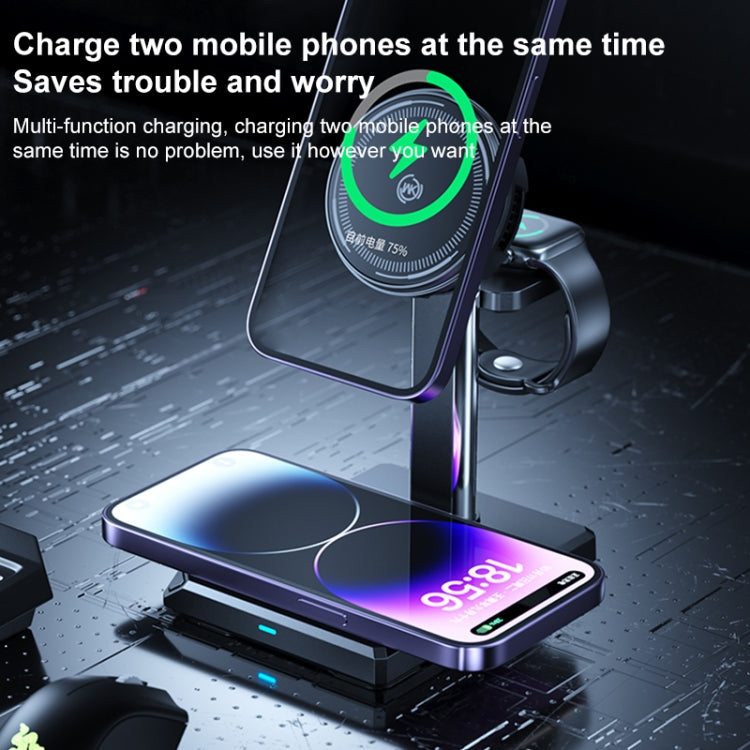 WK WP-U176 15W 4 in 1 Magnetic Cooling Wireless Charging Holder(Black) - Wireless Charger by WK | Online Shopping UK | buy2fix